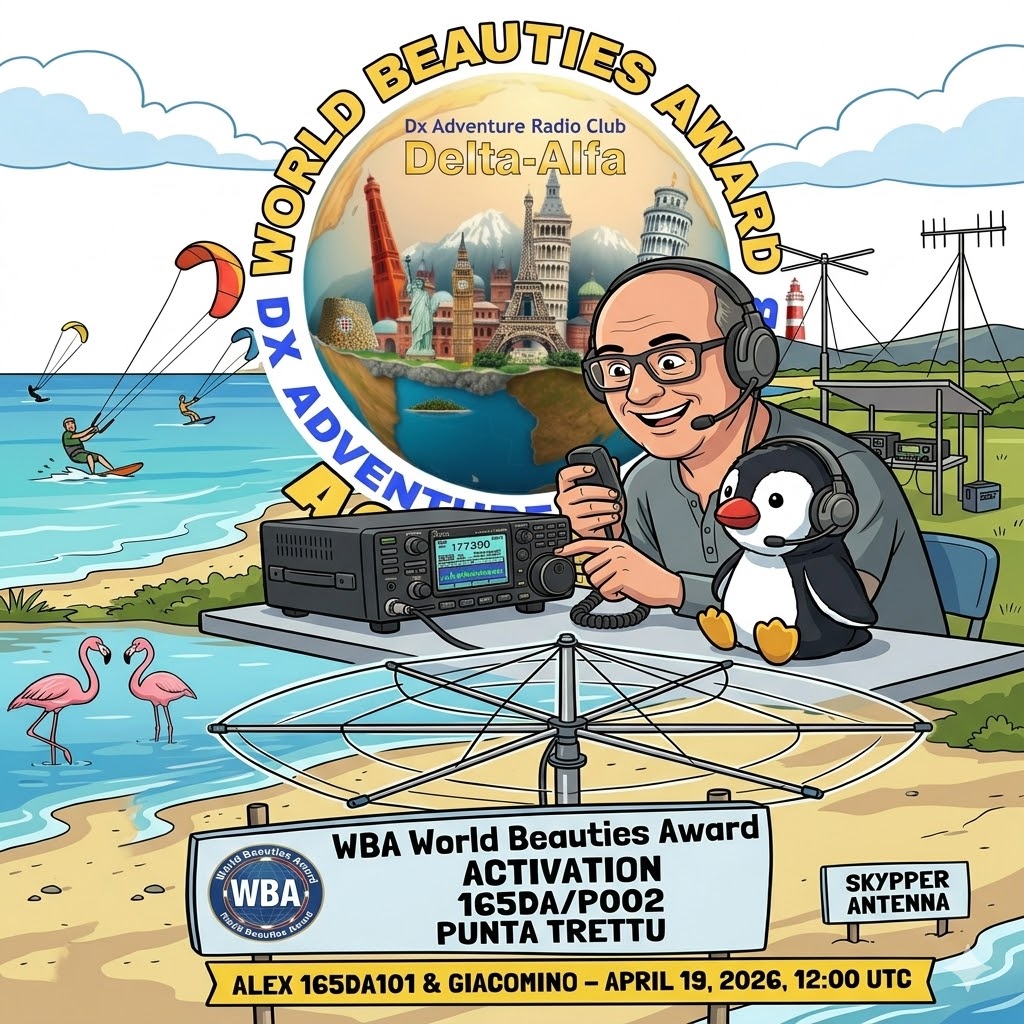 19/04/2026 – 165DA/P002 – PUNTA TRETTU  – 4 PTS (H)/6 PTS (A) . 43 QSO, 16 Countries, 6 Continents / by 165DA101&nbsp;Alex.