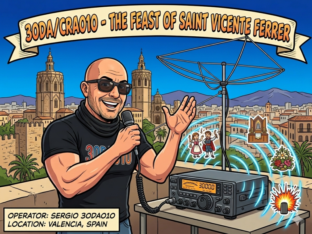 13/04/2026 – 30DA/CRA010 – The feast of SaInt Vicente Ferrer  – 1 PTS (H)/3 PTS (A). 105 QSO, 22 Countries, 6 Continents / by 30DA010&nbsp;Sergio.