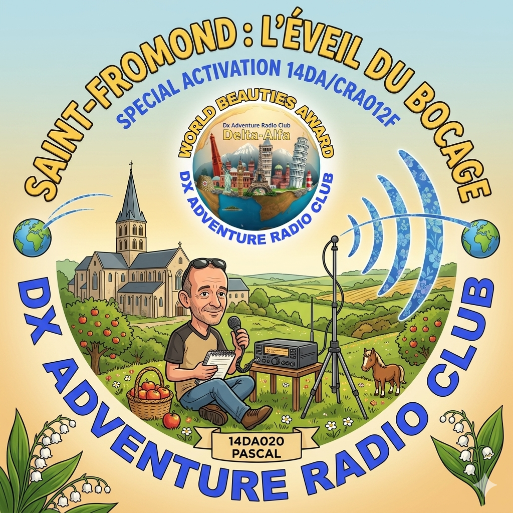 01/05/2026 – 14DA/CRA012F – SAINT-FROMOND: L’ÉVEIL DU BOCAGE – 1 PTS (H)/1 PTS (A). – QSO, — Countries, – Continents / by 14DA020 Pascal. +1 bonus point if you connect ALL CRA012&nbsp;Activations!