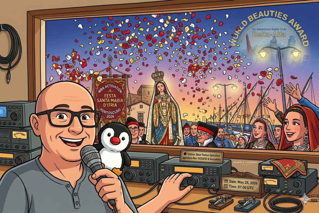 25/05/2026 – 165DA/CRA002 – Santa Maria d’Itria Patronal Feast – 1 PTS (H)/3 PTS (A) . 172 QSO, 38 Countries, 5 Continents / by 165DA101&nbsp;Alex.