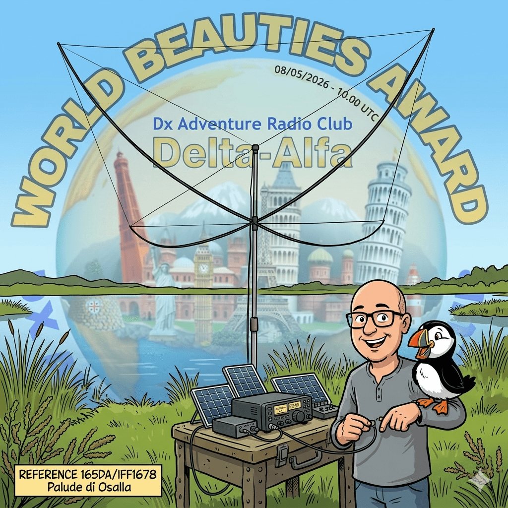 08/05/2026 – 165DA/IFF1678 – PALUDE DI OSALLA – 4 PTS (H)/7 PTS (A) . 33 QSO, 13 Countries, 5 Continents / by 165DA101&nbsp;Alex.