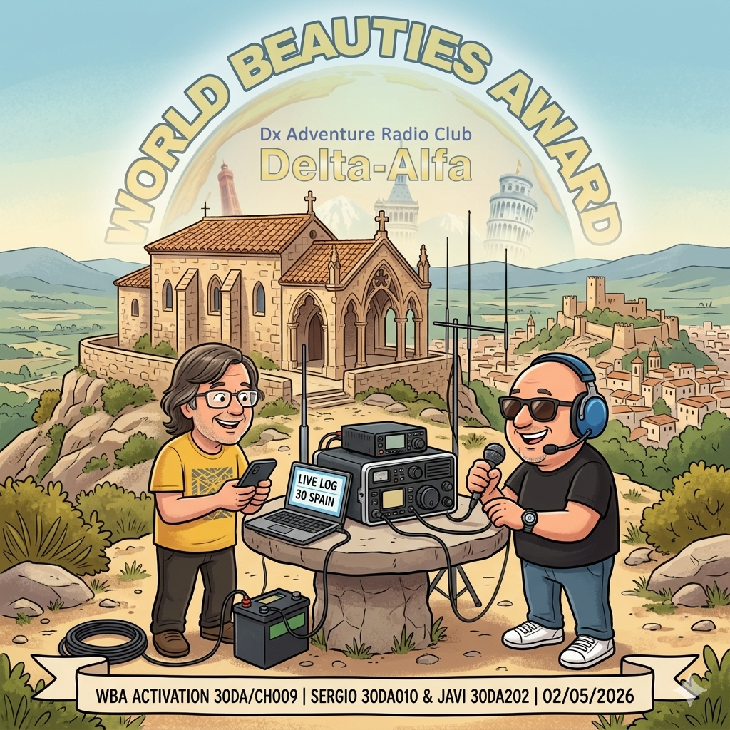 02/05/2026 – 30DA/CH009 – Ermita De Santa Anna – 4 PTS (H)/6 PTS (A). 112 QSO, 24 Countries, 6 Continents / by 30DA010 Sergio & 30DA202&nbsp;Javi.