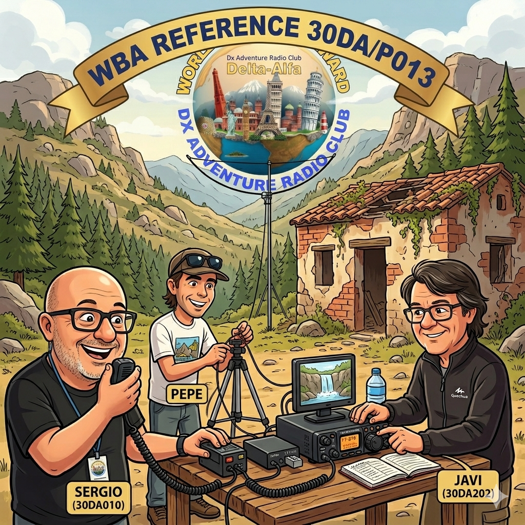 23/05/2026 – 30DA/P013 – REFUGIO DE LA CASETA DE PERDIZ – 4 PTS (H)/10 PTS (A). 374 QSO, 35 Countries, 6 Continents / by 30DA010 Sergio & 30DA202&nbsp;Javi.