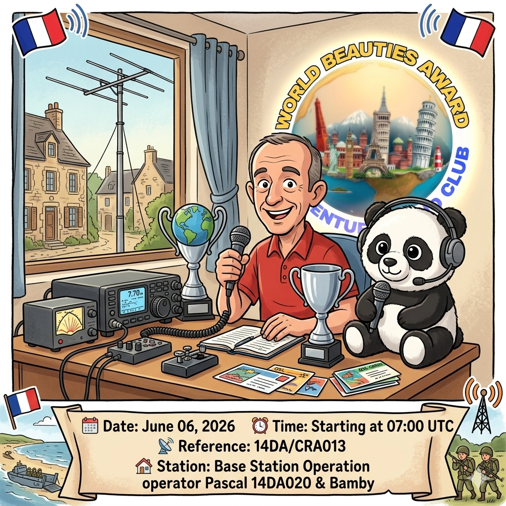 06/06/2026 – 14DA/CRA013 – D-DAY  – 1 PTS (H)/1 PTS (A) . – QSO, — Countries, – Continents / by 14DA020&nbsp;Pascal.