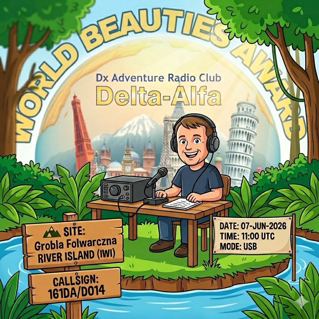 07/06/2026 – 161DA/D014 – GROBLA FOLWARCZNA IWI – 5 PTS (H)/4 PTS (A) . 102 QSO, 19 Countries, 5 Continents / by 161DA135&nbsp;Sylvester.