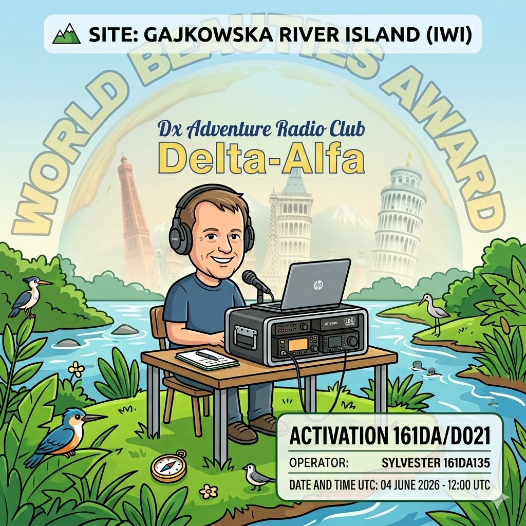 04/06/2026 – 161DA/D021 GAJKOWSKA ISLAND IWI – 5 PTS (H)/4 PTS (A) . 119 QSO, 21 Countries, 4 Continents / by 161DA135&nbsp;Sylvester.
