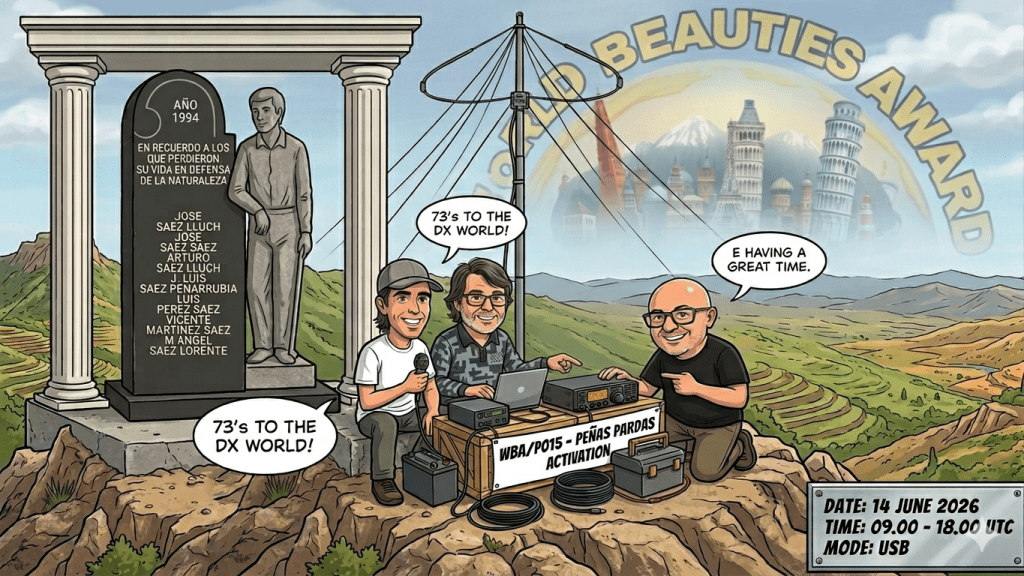 14/06/2026 – 30DA/P015 – Peñas Pardas – SOTA Field – 4 PTS (H)/5 PTS (A). – QSO, — Countries, – Continents / by 30DA010 Sergio & 30DA202 Javi & 30DA201 Pepe.