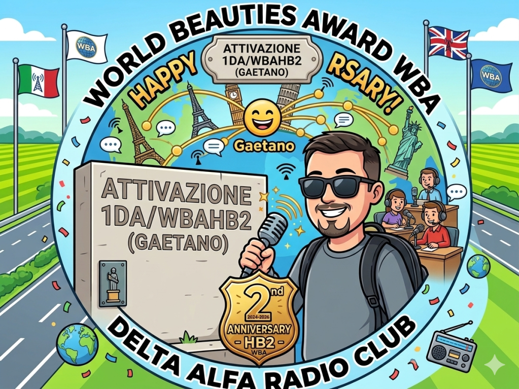 20/06/2025 – 1DA/WBAHB2 – Happy Anniversary to the World Beauties Award – 1 PTS (H)/2 PTS (A) . 145 QSO, 23 Countries, 5 Continents / by 1DA001 Gaetano.
