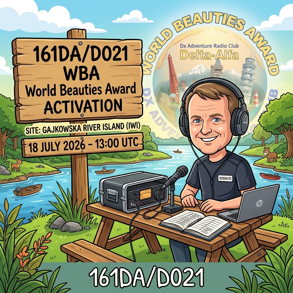 18/07/2026 – 161DA/D021 GAJKOWSKA ISLAND IWI – 5 PTS (H)/2 PTS (A) . — QSO, — Countries, – Continents / by 161DA135 Sylvester.