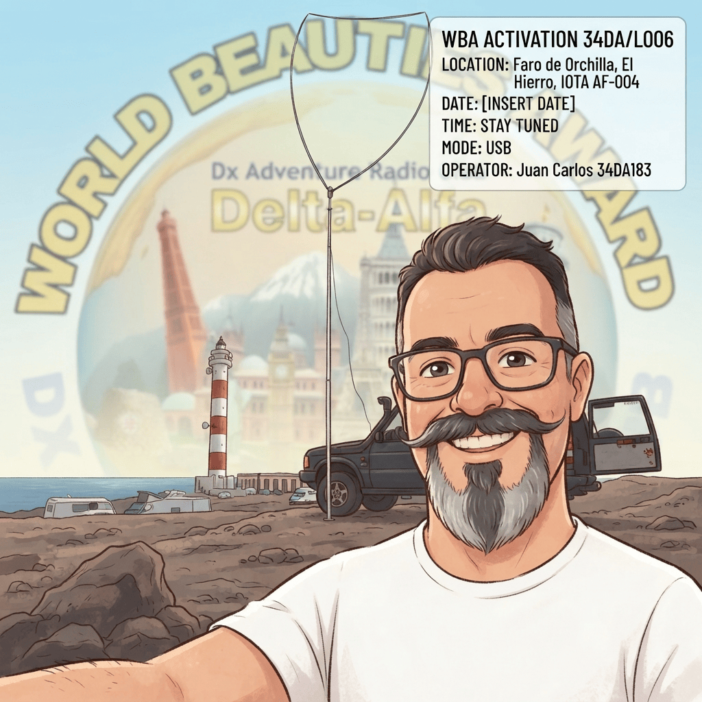 12/08/2026 – 34DA/L006 – FARO DE ORCHILLA – LOTA inside IOTA – 5 PTS (H)/9 PTS (A) . 62 QSO, 19 Countries, 4 Continents / by 34DA183 Juan Carlos.