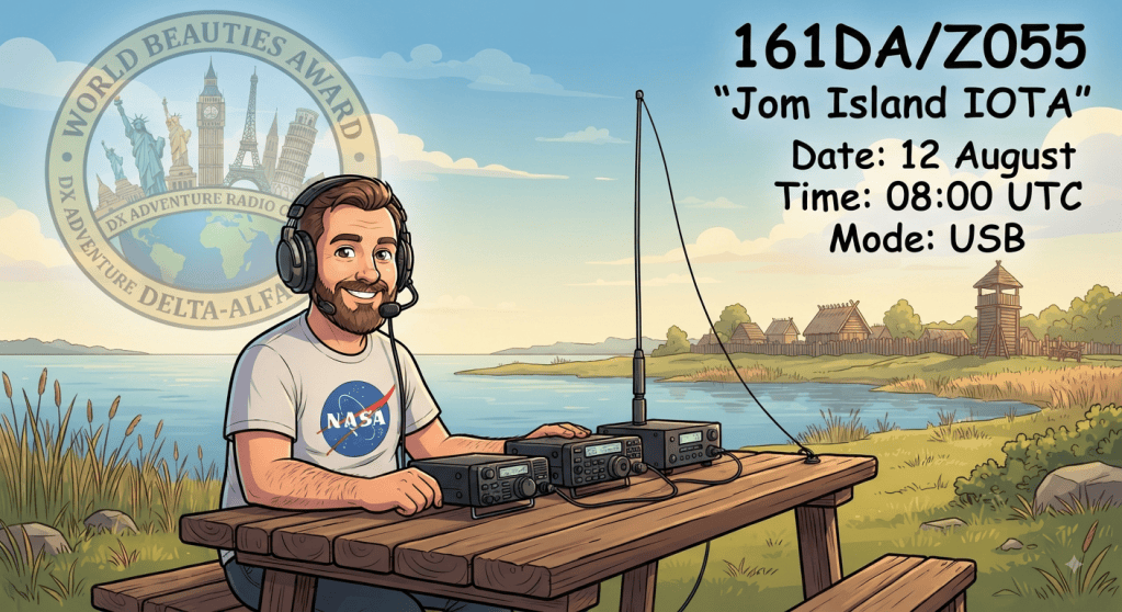 12/08/2026 – 161DA/Z055 – Jom IOTA – 5 PTS (H)/6 PTS (A) . 82 QSO, 13 Countries, 3 Continents / by 161DA135 Sylvester.