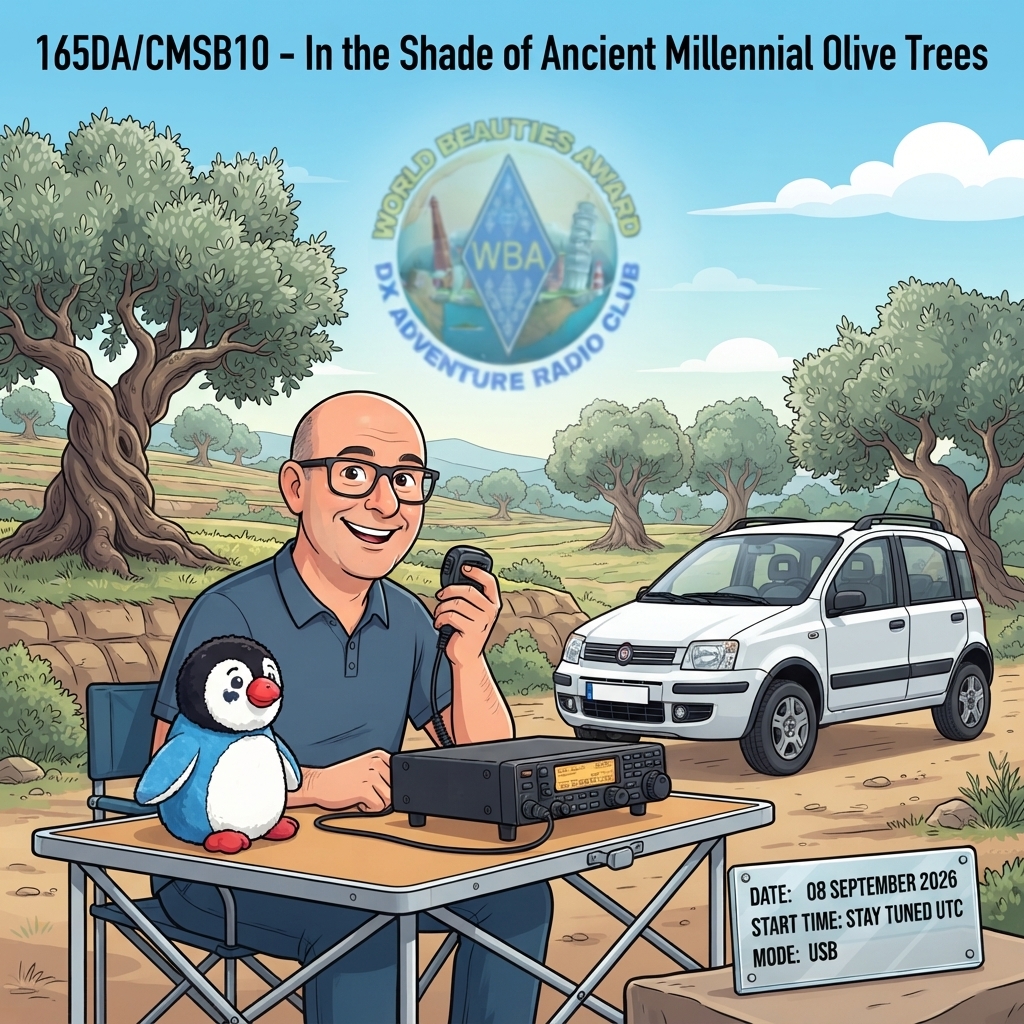 08/09/2026 – 165DA/CMSB10 – In the Shade of Ancient Millennial Olive Trees – 4 PTS (H)/5 PTS (A) . 33 QSO, 11 Countries, 4 Continents / by 165DA101&nbsp;Alex.