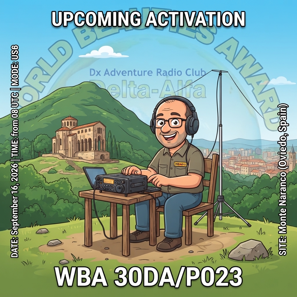 16/09/2026 – 30DA/P023 – Monte Naranco SOTA – 2 PTS (H)/8 PTS (A). – QSO, — Countries, – Continents / by 30DA010&nbsp;Sergio.