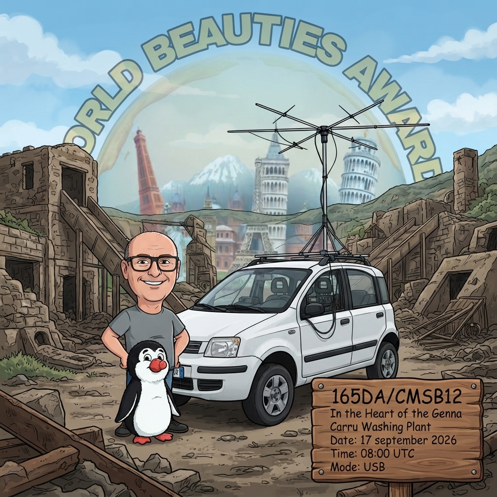 17/09/2026 – 165DA/CMSB12 – In the Heart of the Genna Carru Washing Plant – 3 PTS (H)/2 PTS (A) . 46 QSO, 14 Countries, 4 Continents / by 165DA101&nbsp;Alex.