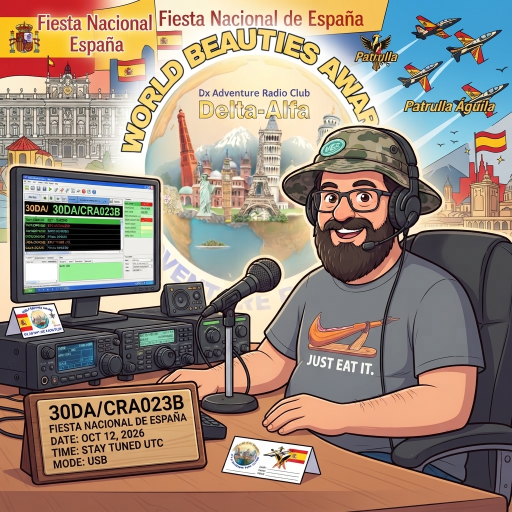 12/10/2026 – 34DA/CRA023B – Fiesta Nacional de España – 1 PTS (H)/2 PTS (A) . 158 QSO, 22 Countries, 4 Continents / by 34DA183 Juan Carlos.